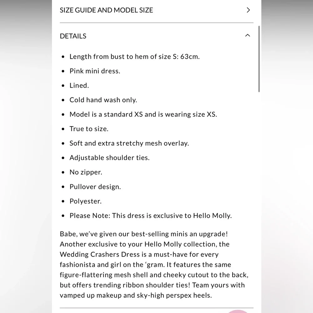 Hello Molly Wedding Crashers BLUE size L with Bow Straps - sold out online!! - Picture 7 of 7